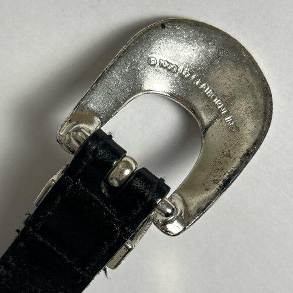 Vintage 1990s Liz Claiborne Slim Leather Belt | Classic Minimal Y2K - Picture 7 of 15